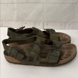 Birkenstock Size 42 Woman’s 11-11.5 Men’s 9-9.5 Milano Camouflage Sandals